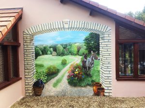 Mur extérieur – ouverture champêtre