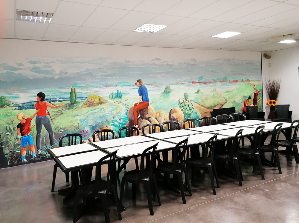 Salle de restauration – paysage